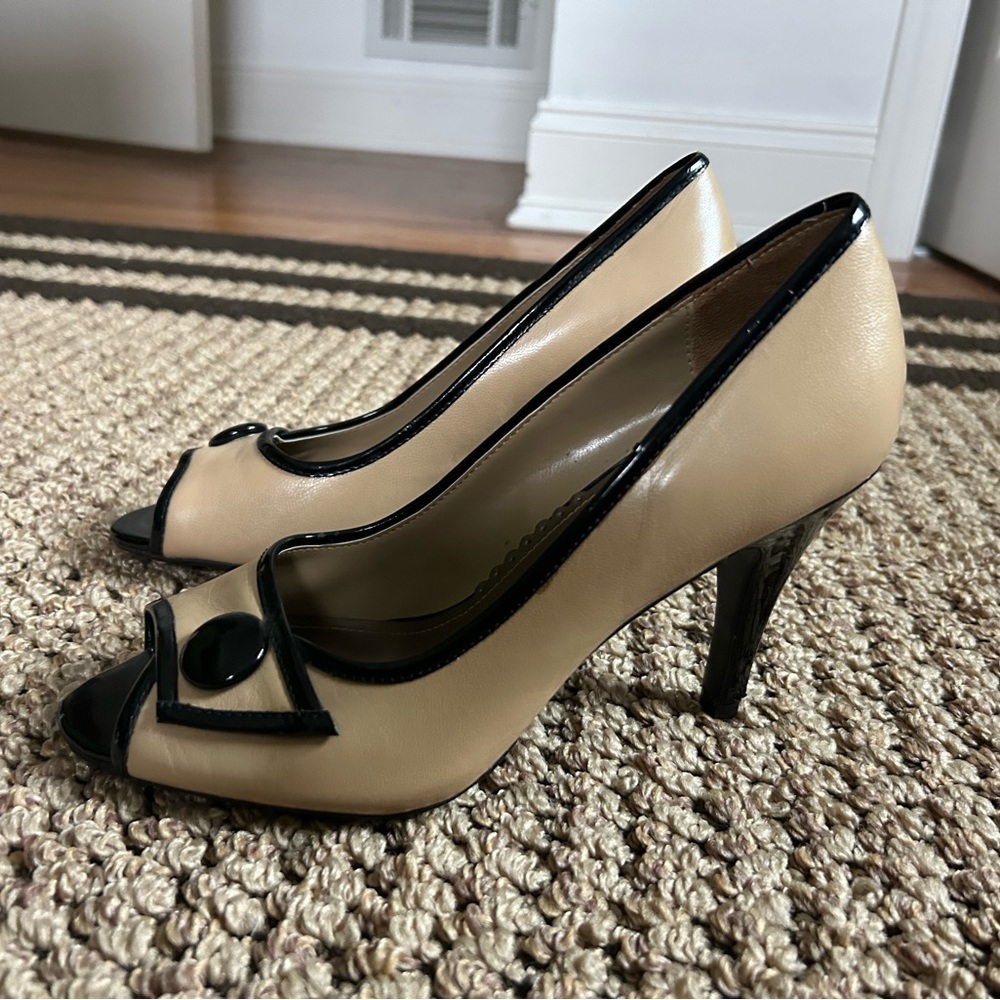 Connie peep toe stiletto shoes size 6 - Picture 2 of 5